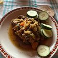 El cooksnap de Luis Hurtado cuando hizo Reineta al horno con camarones, acelga y pepinos.
