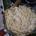 El cooksnap de Emanuel Gutierrez cuando hizo Espagueti blanco.