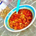 El cooksnap de Juan Carlos Rivera cuando hizo Menudo rojo con maíz pozolero estilo Lagunero.