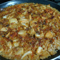 El cooksnap de Cristina cuando hizo Paella de marisco al horno.