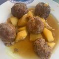 El cooksnap de Laura cuando hizo Albóndigas en salsa con patatas.