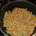 El cooksnap de Diego Orozco cuando hizo Espagueti con atún y aceitunas rellenas.