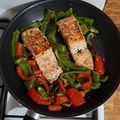 El cooksnap de Alexis Barrera Oranday cuando hizo Salmón a la plancha y pimiento asado!!!.