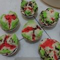 Cooksnap dari Ghitayu untuk resep Bolu kukus semangka merekah