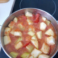 El cooksnap de sara cuando hizo Pisto de tomate y calabacín.