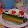 Cooksnap dari kanza untuk resep Rainbow cake kukus with fruit