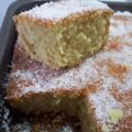 Cooksnap από Δήμητρα Δήμα στη συνταγή Εύκολο κέικ με χυμό πορτοκάλι, καρύδα και γκαζόζα *** Νηστίσιμο