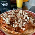 El cooksnap de Alejandrina Cabrera cuando hizo Chilaquiles rojos con chorizo. ॐ.