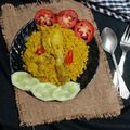 Shampa Chatterjee's cooksnap of when they made চিকেন ভুনা খিচুড়ি (Chicken bhuna khichdi recipe in Bengali).