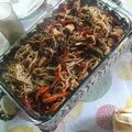 El cooksnap de Caro Landa cuando hizo Fideos con verduras al wok.