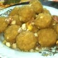 Krishna Biswas's cooksnap of when they made Jaggery atta ladoo.