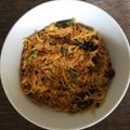 Preety's cooksnap of when they made Namkeen Seviyan (vermicelli).