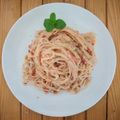 Cooksnap dari Ria Mamanya Tata untuk resep Spaghetti Carbonara menggunakan Fibercreme