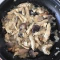 El cooksnap de Jonas Cobos cuando hizo Pechuga de pollo con champiñones.