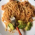 Kathambi Githaka's cooksnap of when they made Spaghetti stocked in smokies.