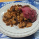 El cooksnap de Cony Constanza cuando hizo Crumble de manzana con frambuesa.