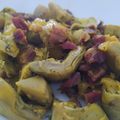 El cooksnap de Jorge Fraile cuando hizo Alcachofas congeladas con jamón.