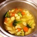 El cooksnap de Soro Calderón cuando hizo Caldo de Pollo con Verduras.
