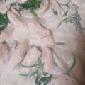 El cooksnap de Thally cuando hizo Pollo en crema de espinacas y champiñones.