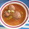 El cooksnap de Graco Ruiz cuando hizo Albóndigas de soja texturizada con salsa de tomate casera.