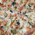 Nazia Qureshi's cooksnap of when they made Tandoori Chicken pizza.