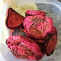 El cooksnap de Delfy Naón cuando hizo Pancakes Rosados.