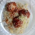 El cooksnap de Mirna Lucia cuando hizo Albóndigas Napolitanas con Pasta.