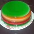 El cooksnap de Danny cole cuando hizo Gelatina arcoiris con frutas.