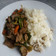 El cooksnap de Fabiola Pérez cuando hizo Carne Mongoliana.