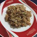 El cooksnap de Ambar Jaramillo cuando hizo Yakimeshi (arroz frito).