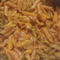 El cooksnap de sara cuando hizo Pasta con puerro, bacon y champiñones.