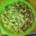 El cooksnap de Reina Godoy cuando hizo Fideos de arroz con atún y choclo.