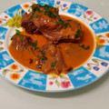 El cooksnap de Fran cuando hizo Carrilleras de cerdo al vino tinto.