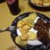 El cooksnap de Fabricio cuando hizo Costillas de cerdo al vino tinto y tostadas al ajo y oliva .