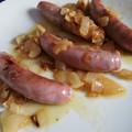 El cooksnap de Itziar cuando hizo Salchichas al vino blanco.