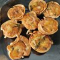 El cooksnap de Laura Fernández cuando hizo Tartaletas de espárragos con gambas y queso.