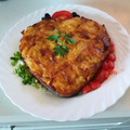 El cooksnap de ni.uman cuando hizo Tortilla de patata rellena al horno.