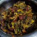 Deepika Arora का कुकस्नैप जब उन्होंने हरे प्याज़ की सब्जी (hare pyaz ki sabzi recipe in Hindi) बनाया था।