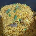 El cooksnap de Erika Acon cuando hizo Arroz con carne de cerdo.