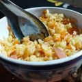 Cooksnap của Khải Dương khi họ làm theo món Cơm chiên xúc xích cà rốt
