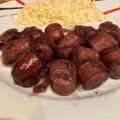 El cooksnap de Mariate cuando hizo Salchichas al vino tinto.