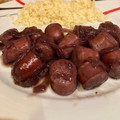 El cooksnap de Mariate cuando hizo Salchichas al vino tinto.