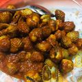 Cooksnap Nurul Kefftya semasa beliau membuat Kerang Goreng Sambal.