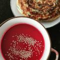El cooksnap de Veronica Navarro cuando hizo Gazpacho de Remolacha.