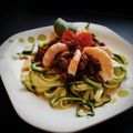 El cooksnap de Zaida TC @alquimiasfood cuando hizo Espaguetis de calabacín con langostinos dietas de adelgazamiento.