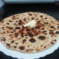 Aruna Thapar's cooksnap of when they made Aloo Stuffed Paratha- Tomato Soup.