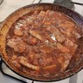 El cooksnap de Carolina Perez cuando hizo Jamón de cerdo al vino tinto con puré mixto🍷.