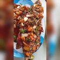 Cooksnap Aida semasa beliau membuat Ikan Siakap 3 Rasa.