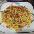 茹心 的 【防疫料理】罐頭肉醬番茄義大利麵 cooksnap