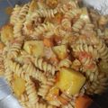 El cooksnap de Carolina Colman cuando hizo Guiso de fideo tirabuzón.